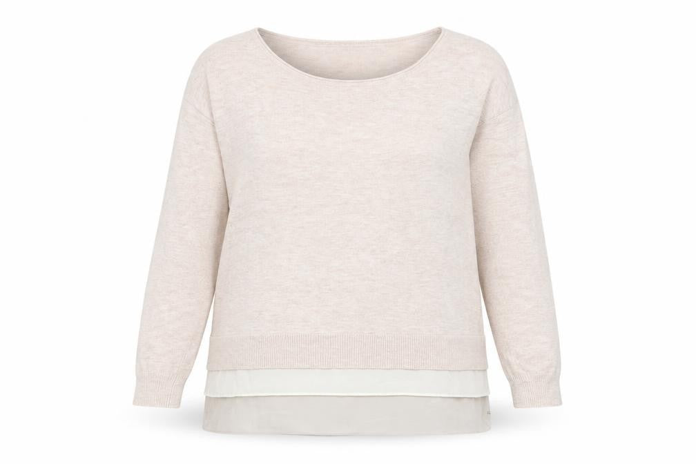 Front view of Mint Velvet Women's Beige jumper, size 10