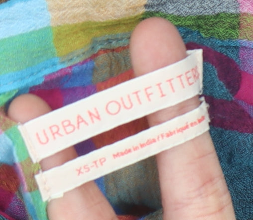 Urban Outfitters Women's Multicoloured XS Plaid Button-Up