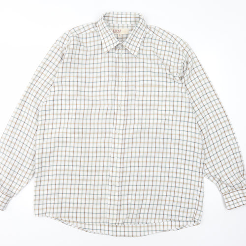 EWM Men’s Multicoloured Check Long Sleeve Shirt M