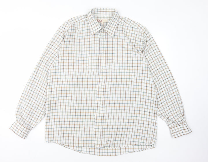 EWM Men’s Multicoloured Check Long Sleeve Shirt M