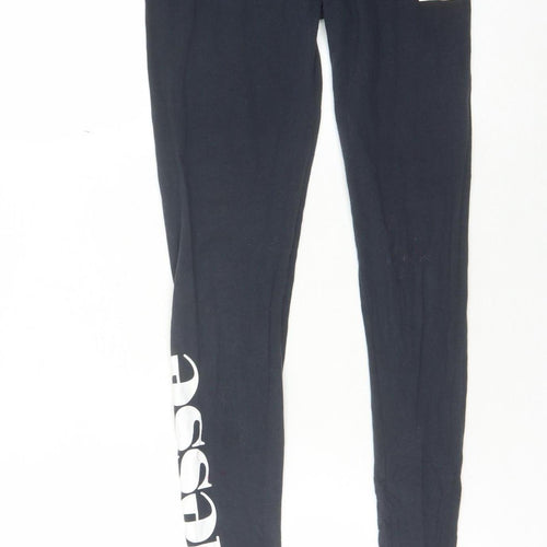 Ellesse Women's Black Logo Leggings UK 8 Athleisure