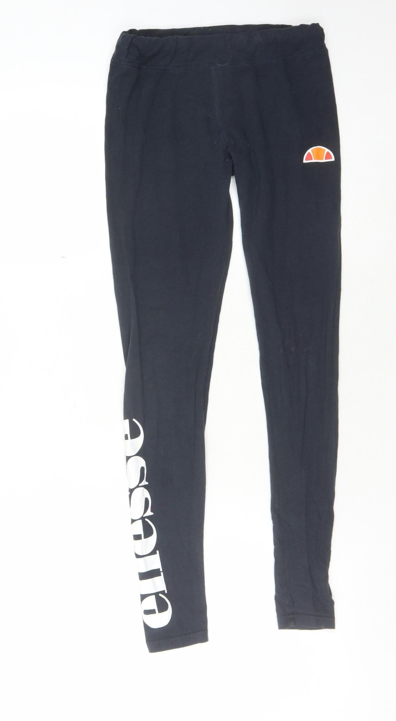 Ellesse Women's Black Logo Leggings UK 8 Athleisure