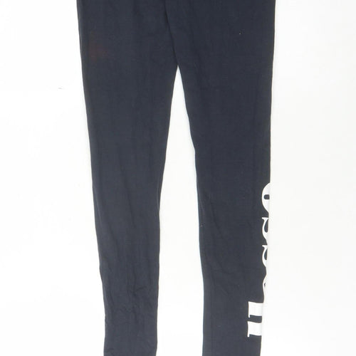 Ellesse Women's Black Logo Leggings UK 8 Athleisure