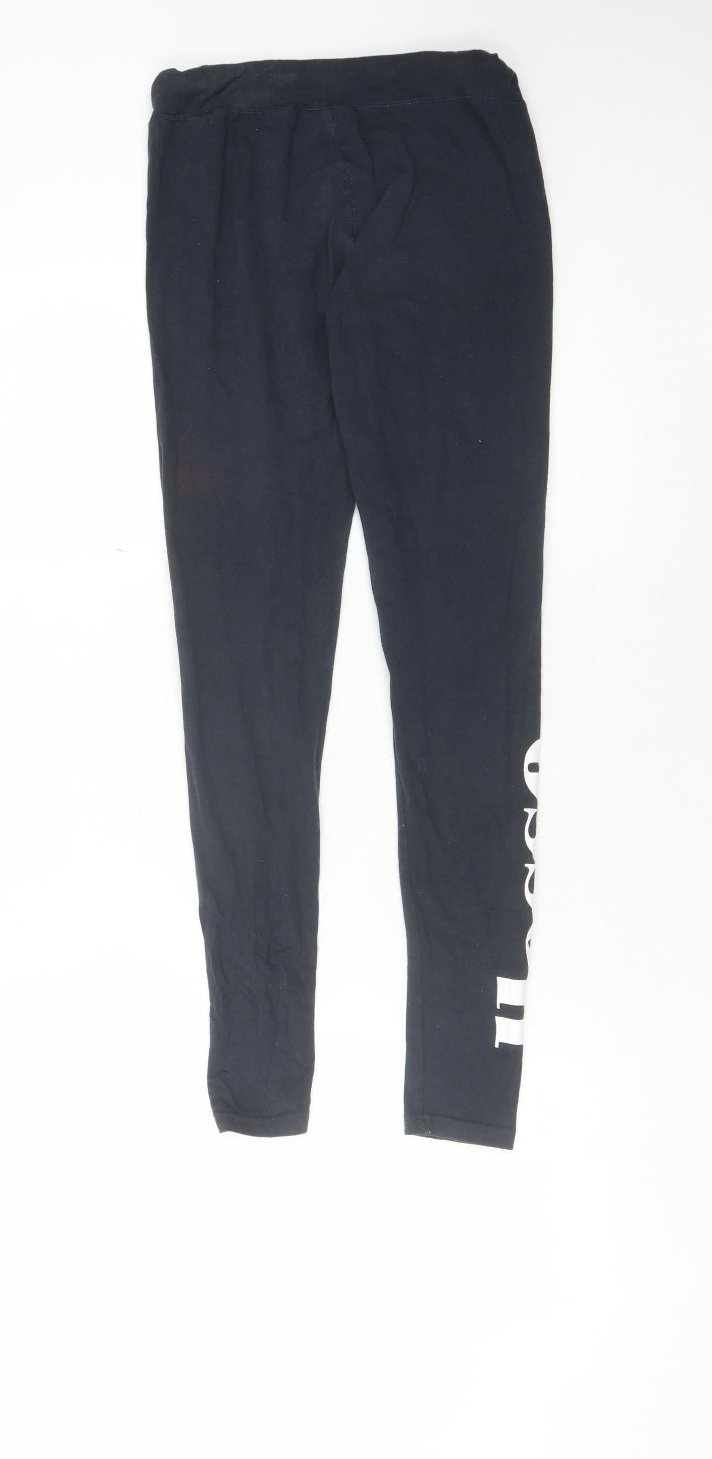 Ellesse Women's Black Logo Leggings UK 8 Athleisure