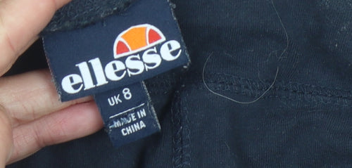 Ellesse Women's Black Logo Leggings UK 8 Athleisure