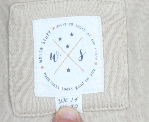 White Stuff Women's Beige Size 14 Fleece Jacket