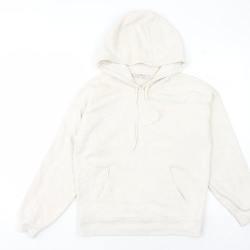 FILA Unisex Ivory Pullover Hoodie Size S - Comfy Casual Wear
