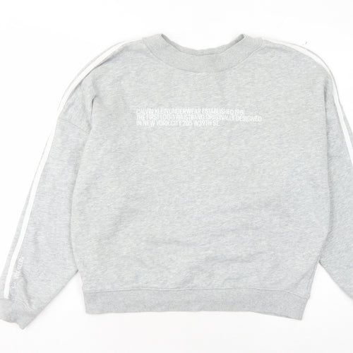 Calvin Klein Women's Grey Sweatshirt XS - Logo Pullover