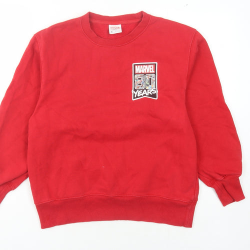 Marvel Unisex Red Graphic Print Sweatshirt Size S