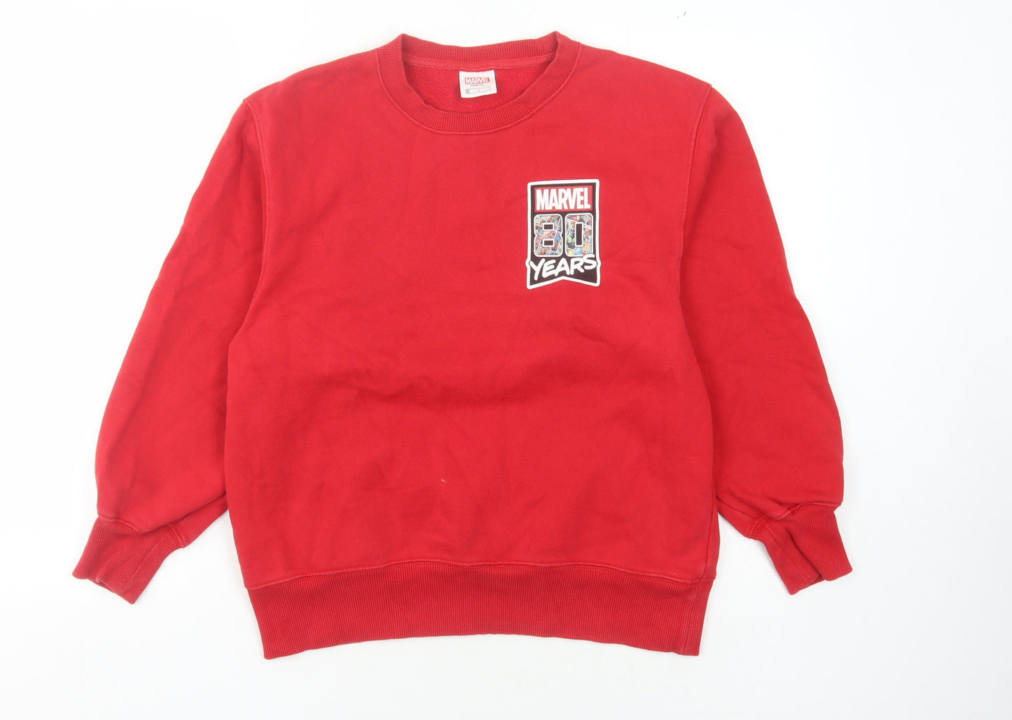 Marvel Unisex Red Graphic Print Sweatshirt Size S