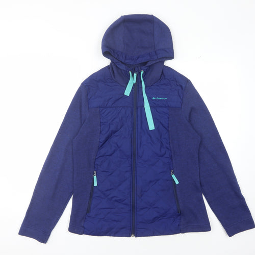 Decathlon Men's Blue Hooded Jacket, Size M, Hiking