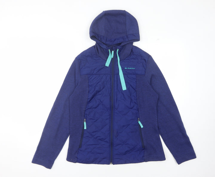 Decathlon Men's Blue Hooded Jacket, Size M, Hiking