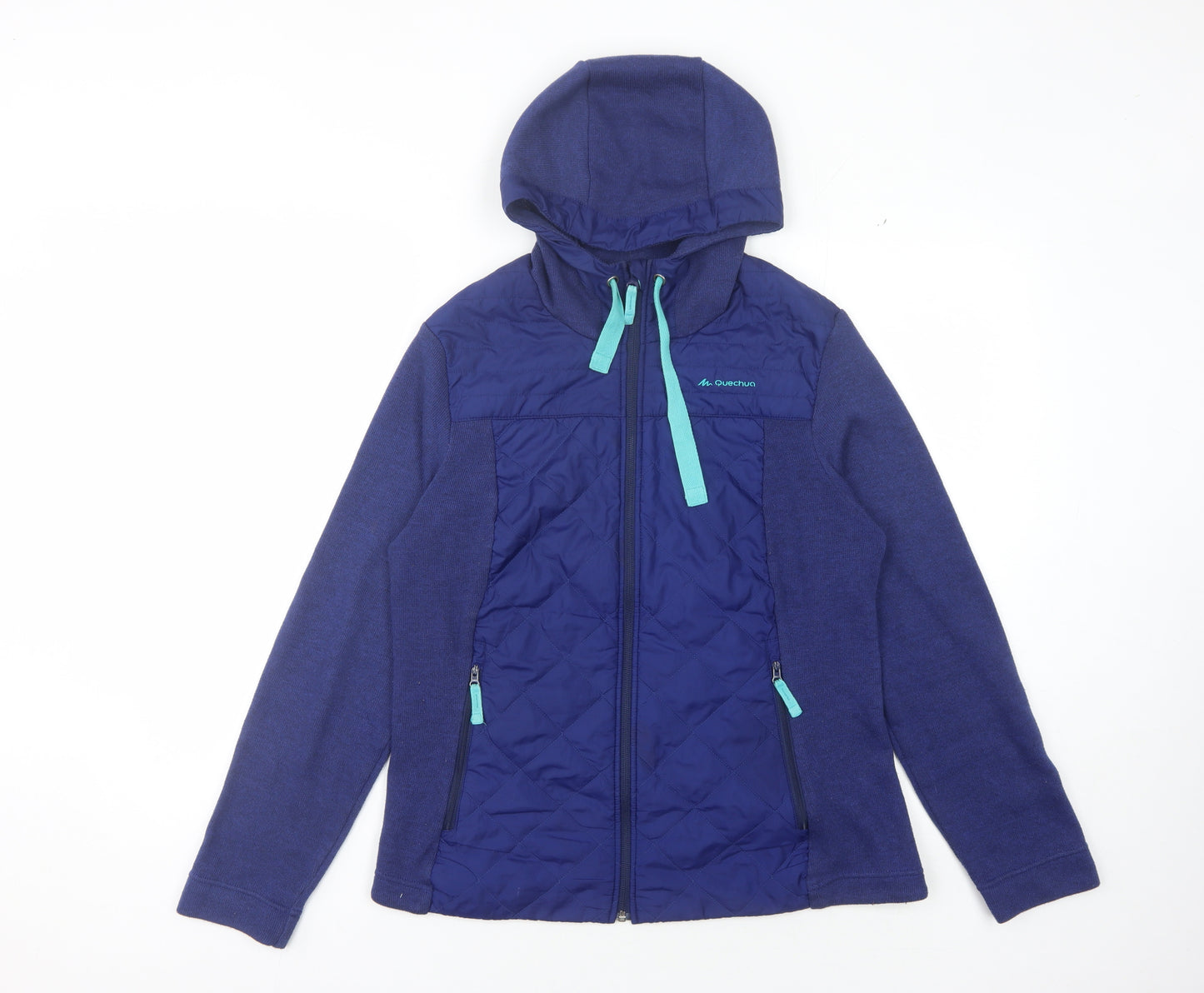 Decathlon Men's Blue Hooded Jacket, Size M, Hiking