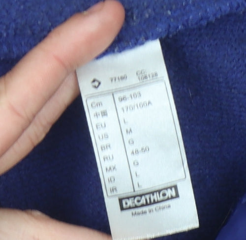 Decathlon Men's Blue Hooded Jacket, Size M, Hiking