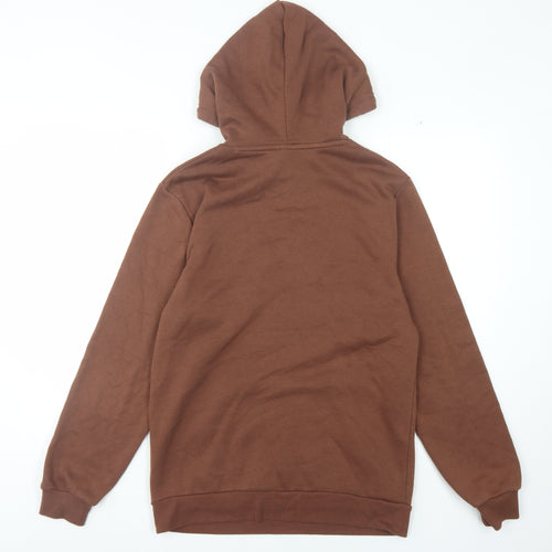 bekkin Men's Brown Pullover Hoodie, M, Regular Fit