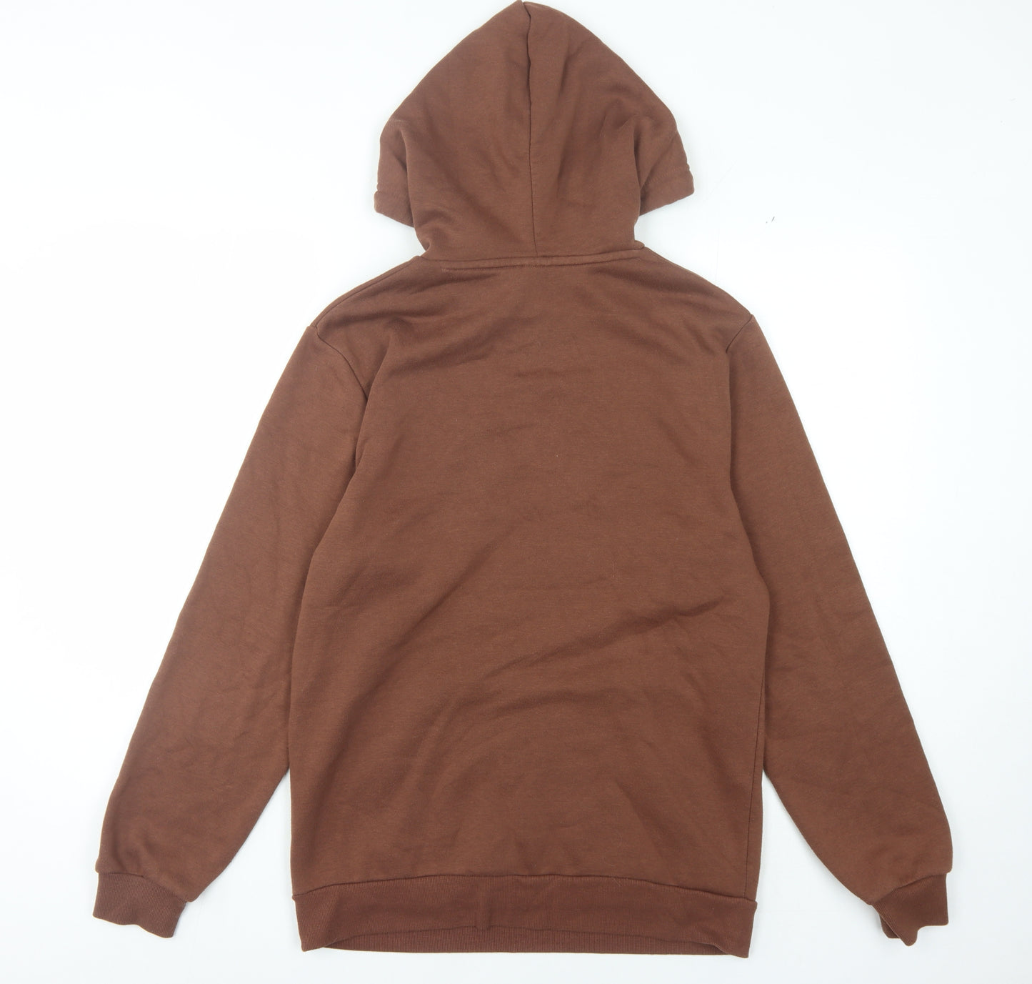 bekkin Men's Brown Pullover Hoodie, M, Regular Fit