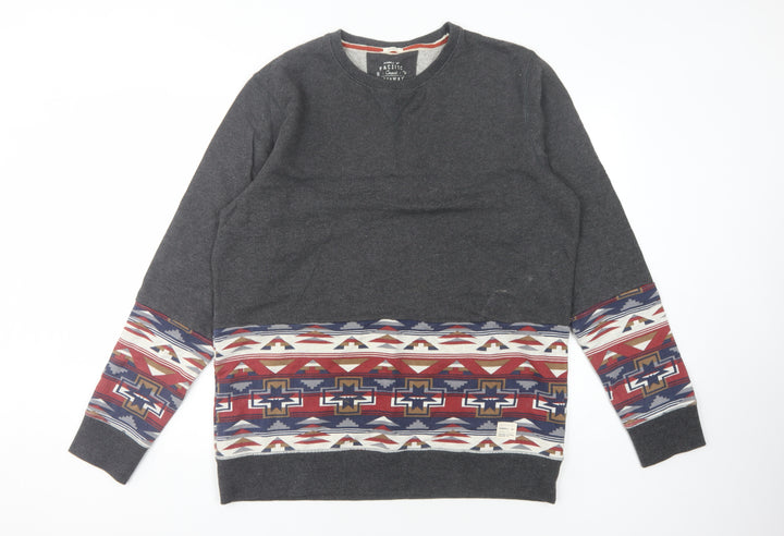 O'Neill Men's Grey Geometric Pullover Sweatshirt XL