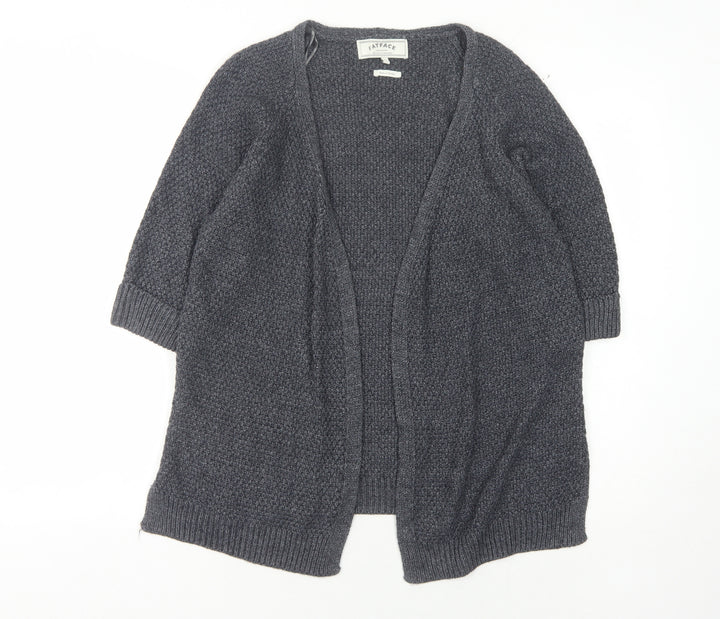 Fat Face Women's Blue Open Front Cardigan, Size S, Chunky Knit