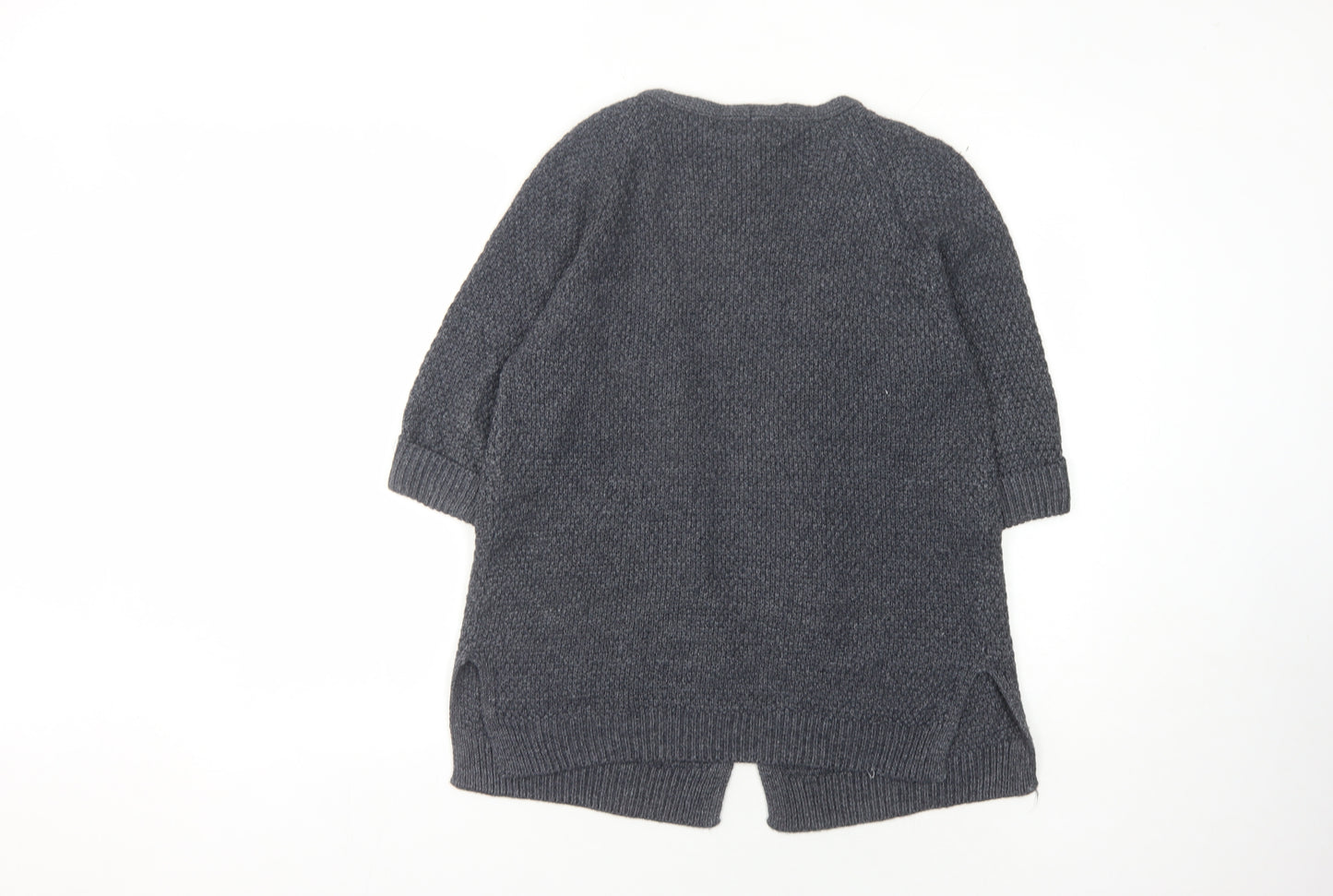 Fat Face Women's Blue Open Front Cardigan, Size S, Chunky Knit