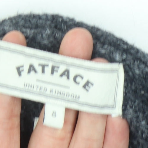 Fat Face Women's Blue Open Front Cardigan, Size S, Chunky Knit