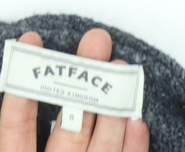 Fat Face Women's Blue Open Front Cardigan, Size S, Chunky Knit