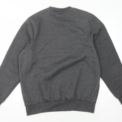 Slazenger Men's Grey Logo Sweatshirt - M, Crew Neck