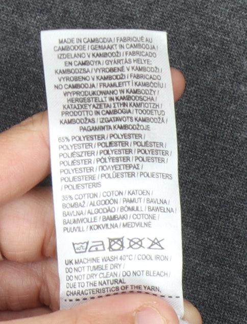 Slazenger Men's Grey Logo Sweatshirt - M, Crew Neck