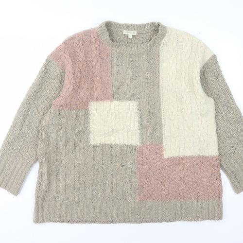 Monsoon Women's Multicoloured Cable-Knit Jumper L