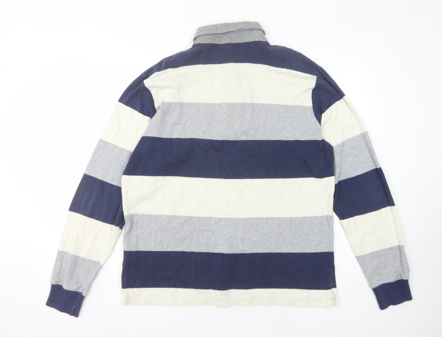 GANT Men's Multicoloured Striped Polo Shirt, Size L