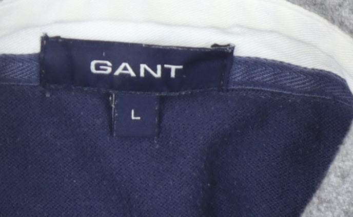 GANT Men's Multicoloured Striped Polo Shirt, Size L