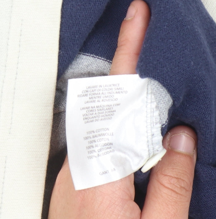 GANT Men's Multicoloured Striped Polo Shirt, Size L