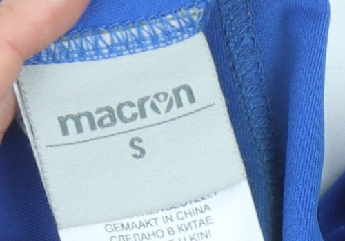 Macron Men's Blue Athletic Shorts S - Elastic Waist
