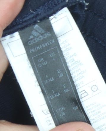 Adidas Boys Blue Jogger Trousers 13-14 Years Polyester