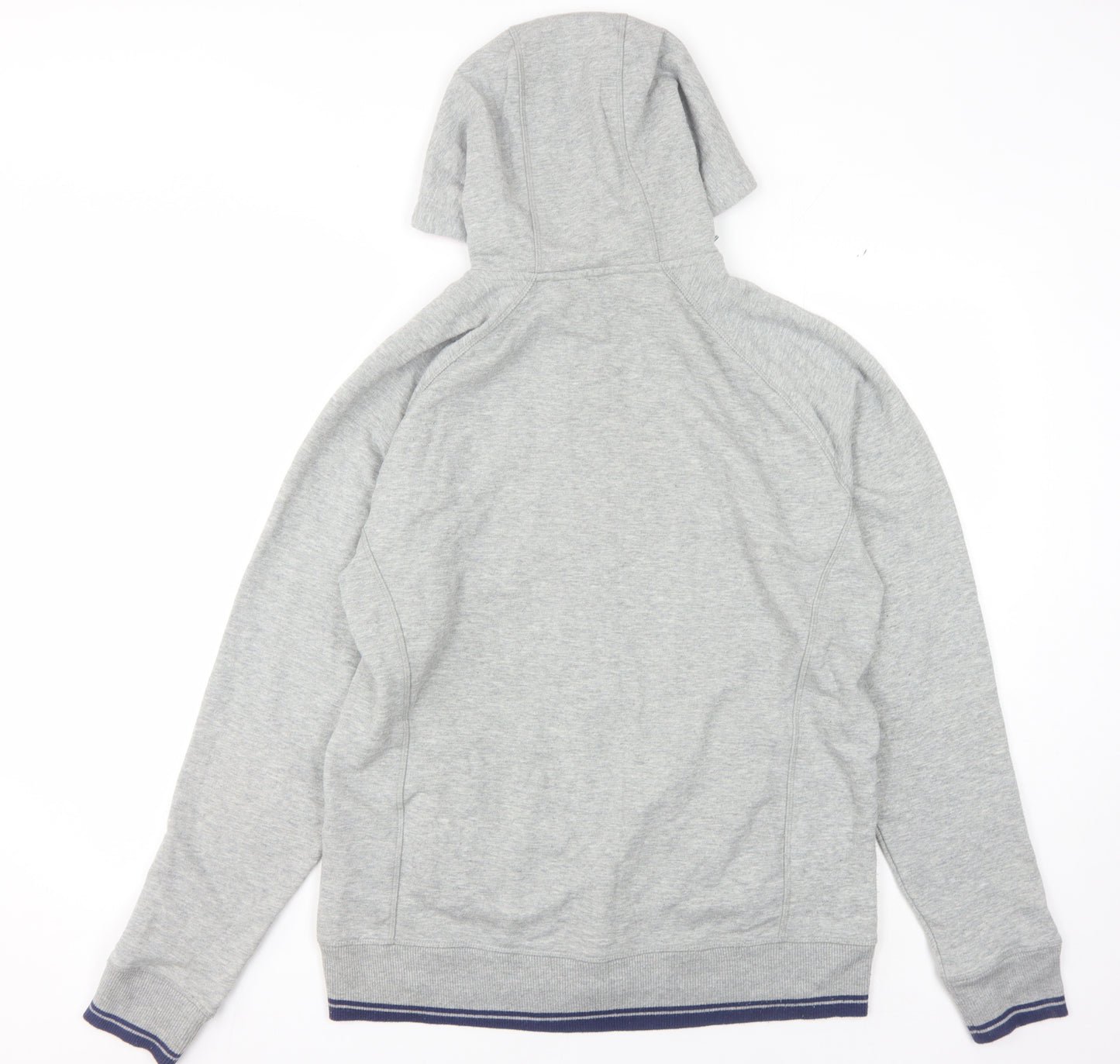 ASICS Men's Grey Full Zip Hoodie L, Logo, Pockets