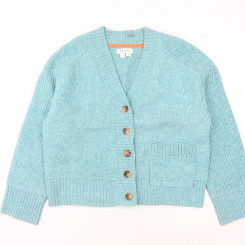 White Stuff Women's Blue Cardigan Size 12 V-Neck