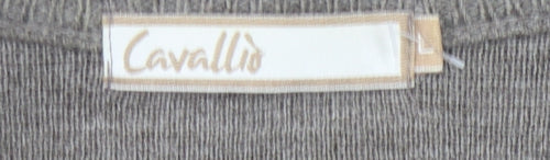 Cavallo Men's Grey V-Neck Pullover Jumper Large