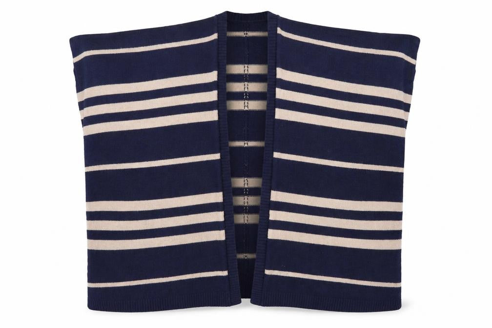 Front view of Gap Women's Blue Striped Knit Jumper, One Size