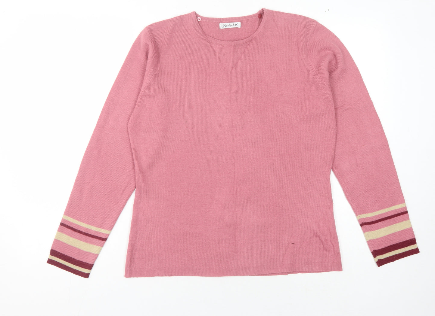 Berketex Women's Pink Striped Jumper, Size 14