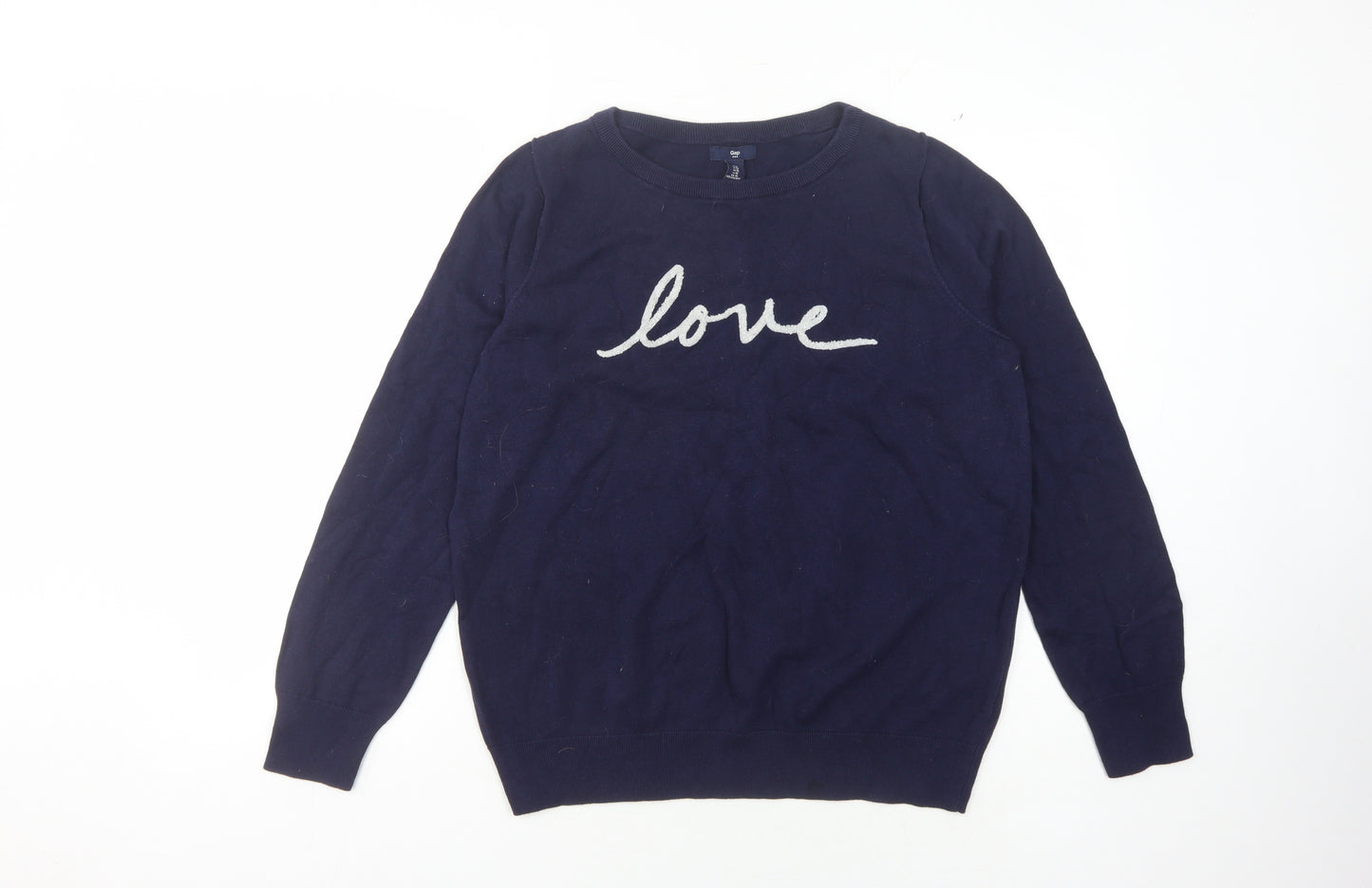 Gap Women's Blue XL Pullover Jumper Crew Neck