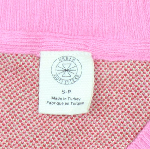 Urban Outfitters Women's Pink Sleeveless Argyle Vest S