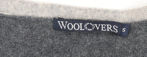 WoolOvers Women's Grey Cardigan S Merino Wool Cashmere