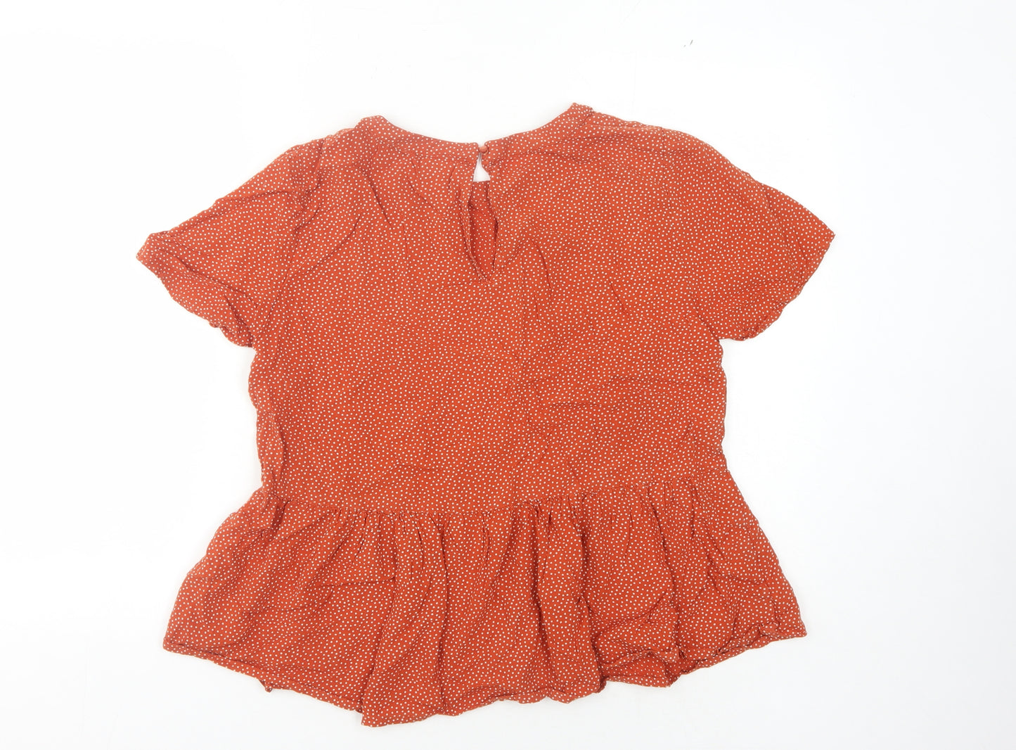 VILA Women's Red Polka Dot Blouse Size 10