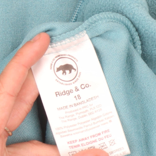 Ridge & Co. Blue Unisex 1/4 Zip Fleece Pullover Sweatshirt