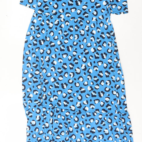 Marks and Spencer Blue Animal Print A-Line Dress Size 10