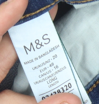 Marks and Spencer Women's Blue Straight Jeans Size 20