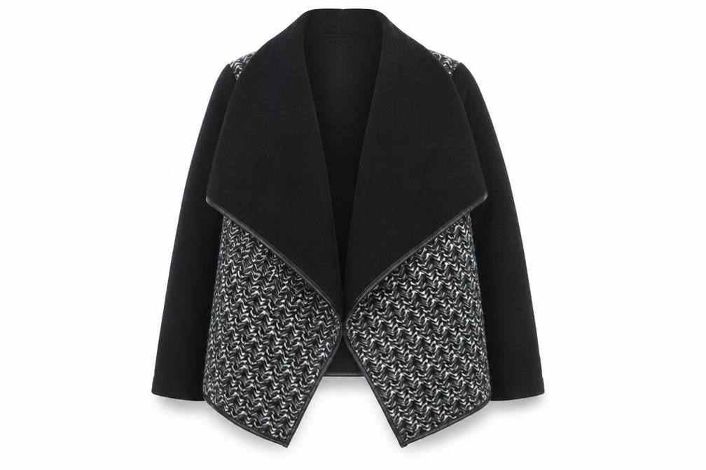 Front view of Barrage Women's Black Open Coat, size S