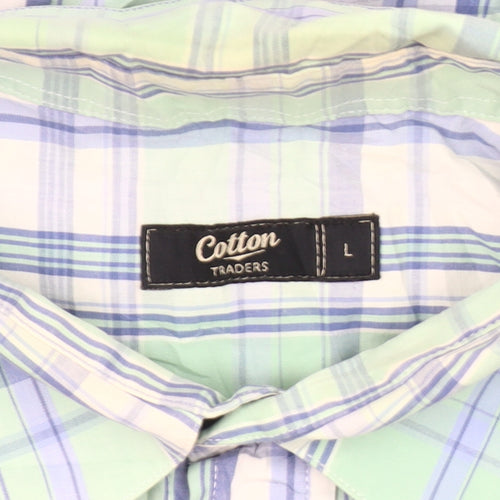Cotton Traders Men's Multicoloured Plaid Shirt Size L