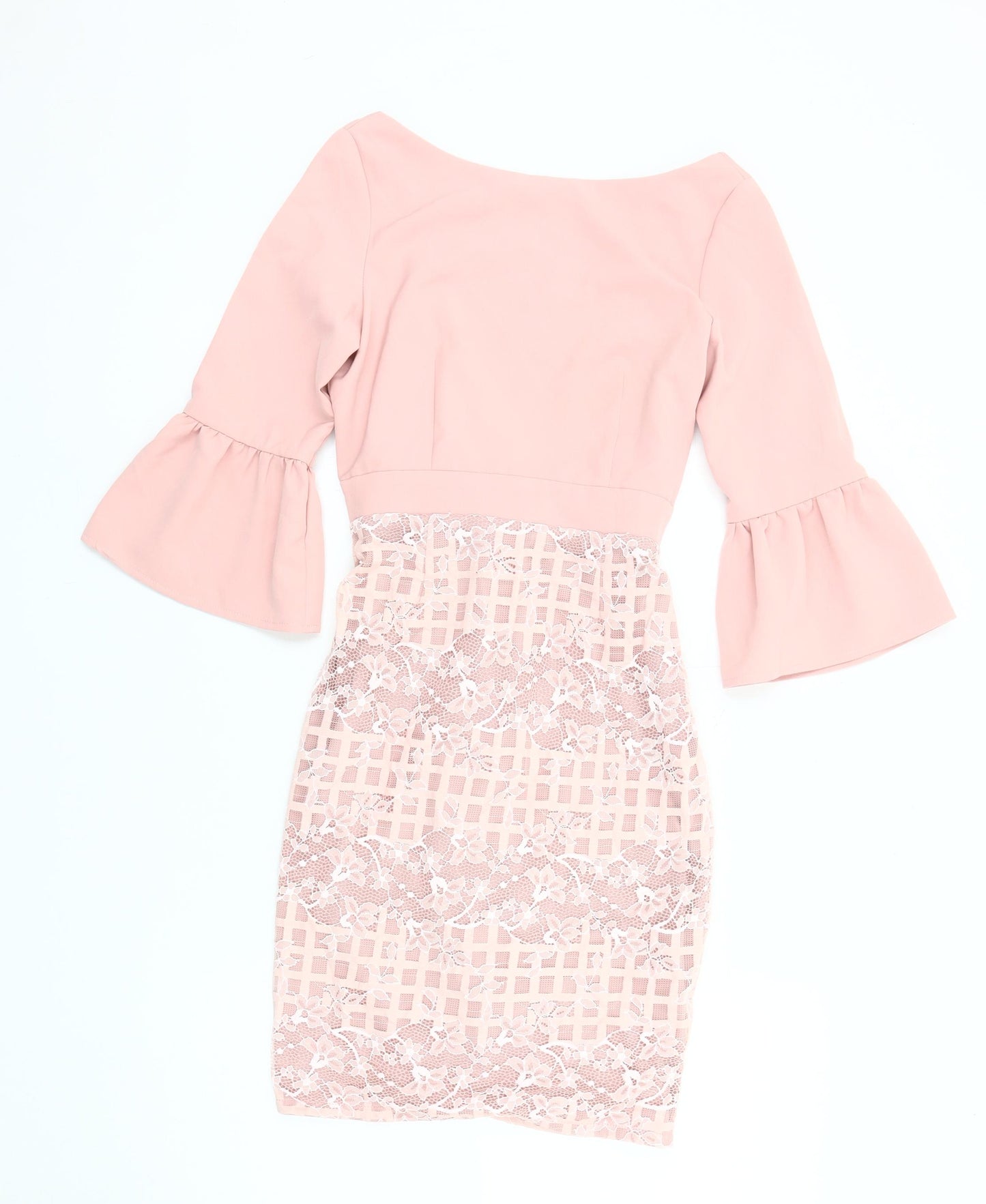 Paper Dolls Pink Lace Bodycon Dress UK 8