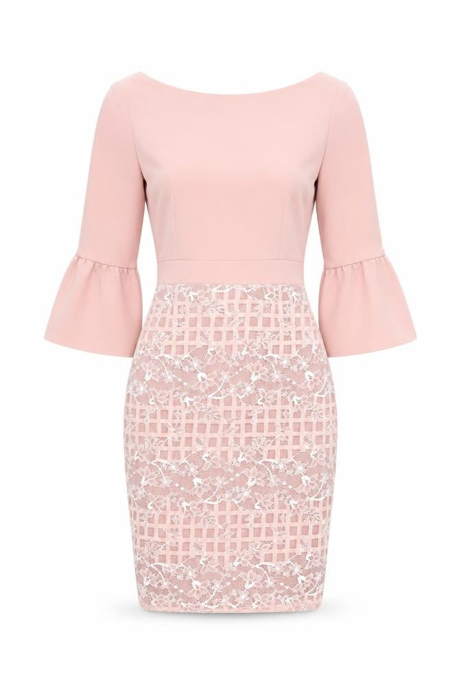 Paper Dolls Pink Lace Bodycon Dress UK 8