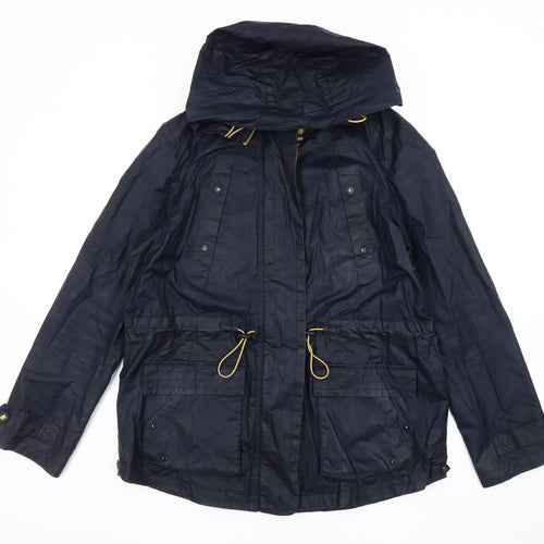 Next Women's Blue Hooded Parka Jacket Size 14
